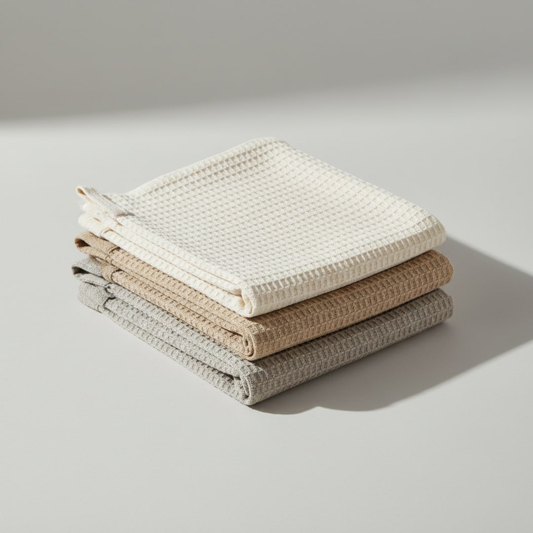 Ribbed Cotton Tea Towel Set of 3